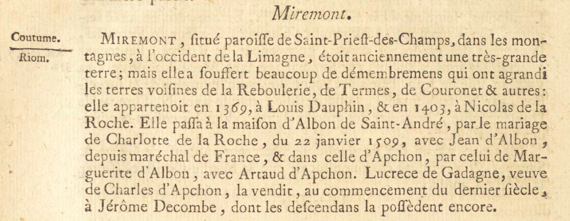 Coutumes Générales et Locales d'Auvergne page 348